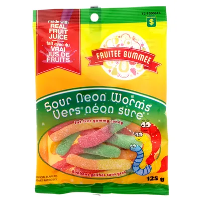 Sour Neon Worms - Case of 36