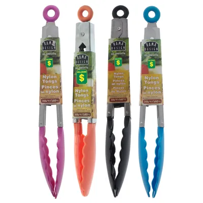Nylon Tongs (Assorted Colours) - Case of 24