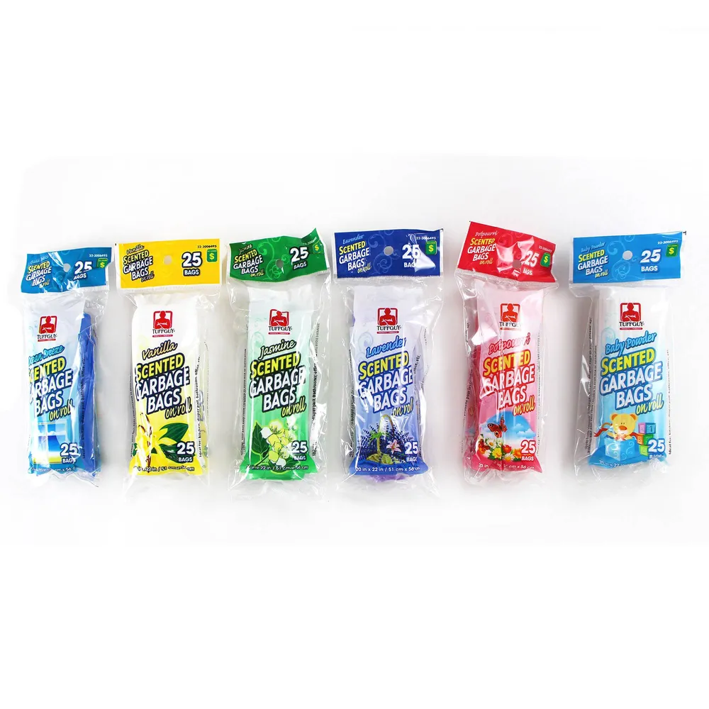 Scented Garbage Bags 25PK (Assorted Scents and Colours) - Case of 48