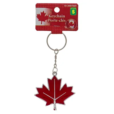 Red Maple Leaf Keychain - Case of 24