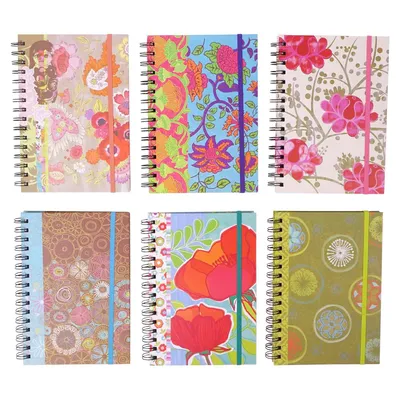 Spiral Notebook with elastic (Assorted Styles) - Case of 24