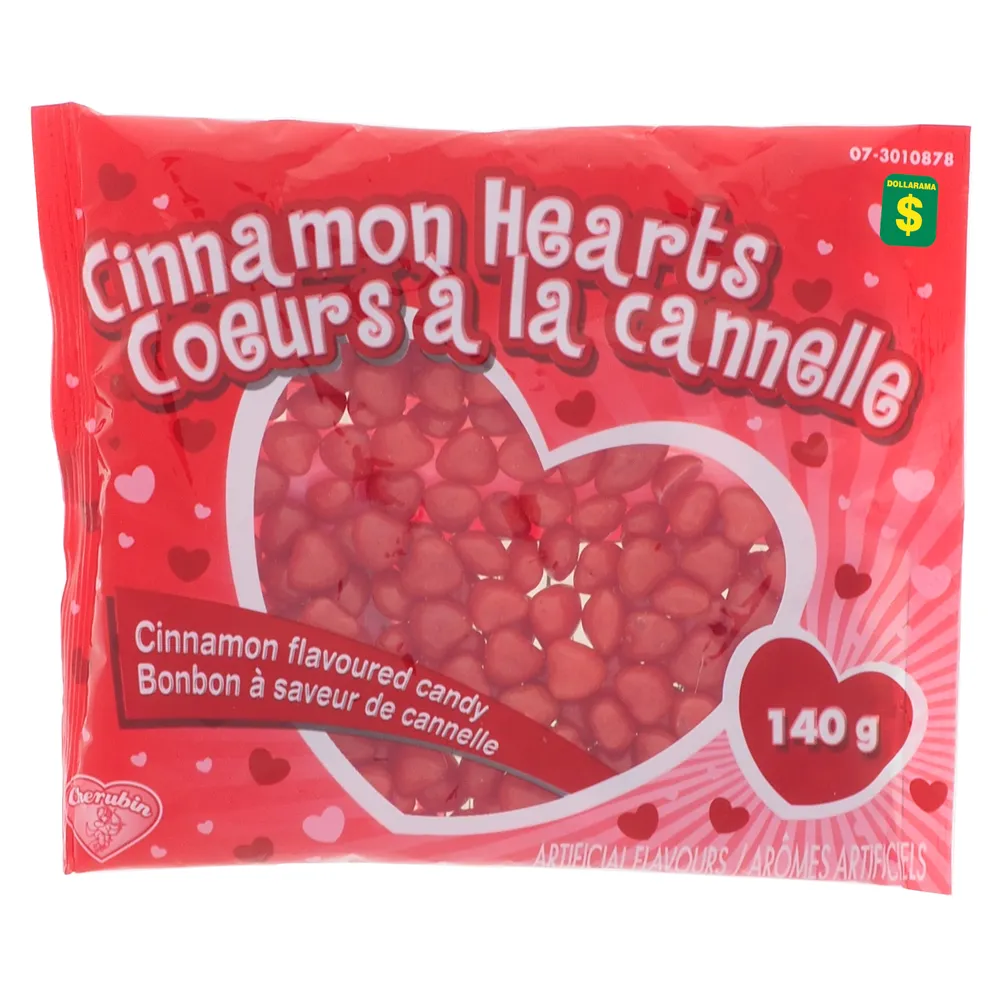 Dollarama Cinnamon Heart Candy - Case of 36