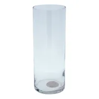 Cylindrical Clear 9" Glass Vase - Case of 12
