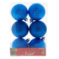 6Pk Blue and Green Tree balls - Case of 24