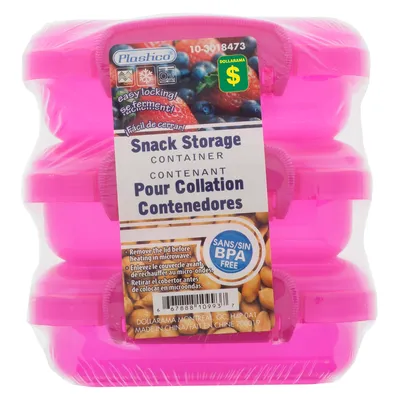 3Pk Snack Storage Container - Case of 24