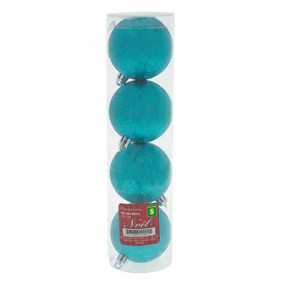 Christmas 4PK Decorative Balls - Case of 36