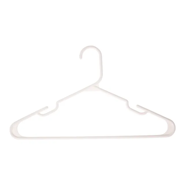 Mainstays Slim Plastic Hangers - White - 10 Count