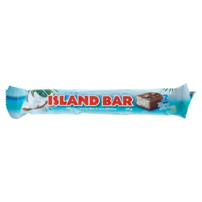3Pk Island Bar Coconut Chocolates - Case of 96