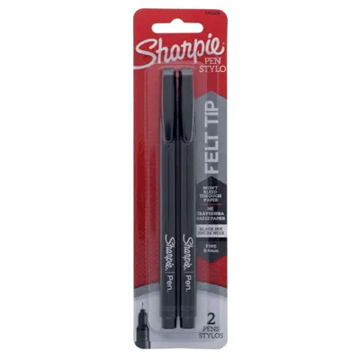 2PK Sharpie Black Pens - Case of 6