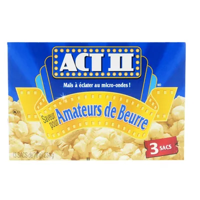 3 Bag Butter Lovers Popcorn - Case of 12