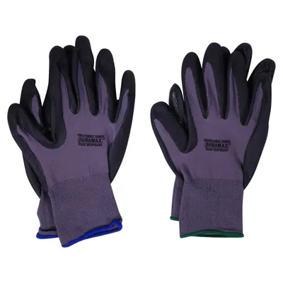 Nitrile Dipped Breathable Fabric Gloves (Assorted Sizes) - Case of 24