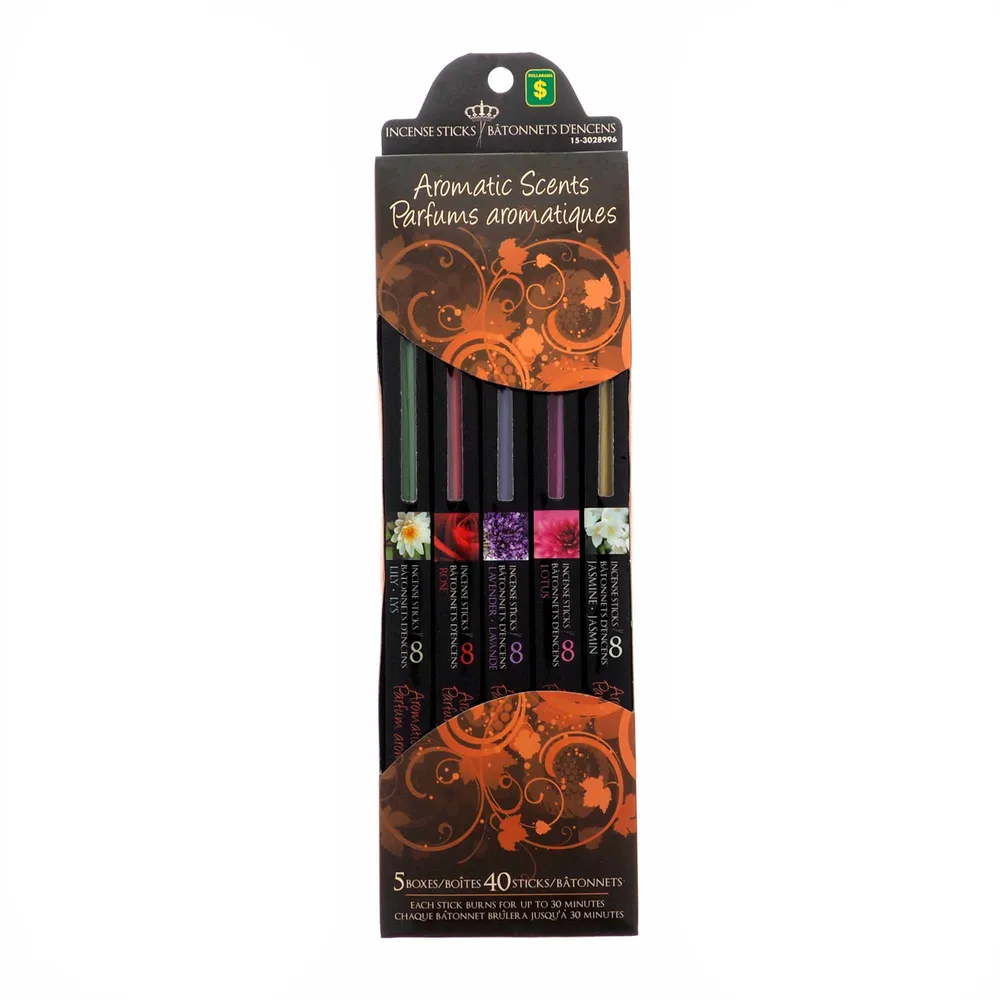 Scented Incense Sticks 40PK (Assorted Aromatic Scents) - Case of 24