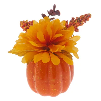 Halloween Pumpkin with Flowers - Case of 24
