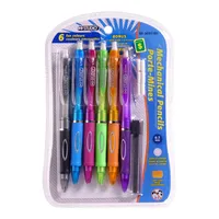 Colour Mechanical Pencil Set with Accessories 6PK (Assorted Colours) - Case of 12