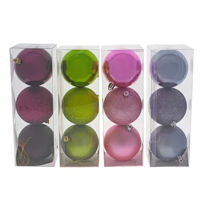 3pk Tree Balls fashion colors - Case of 30