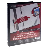 0.5" 3-Ring Presentation Binder (Assorted Colours) - Case of 18