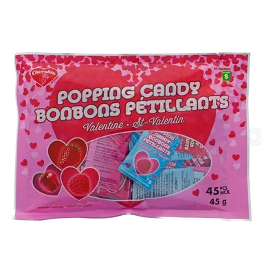 45Pk Valentine Popping Candy - Case of 24
