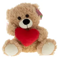 Valentine Plush Bear Holding a Heart - Case of 12