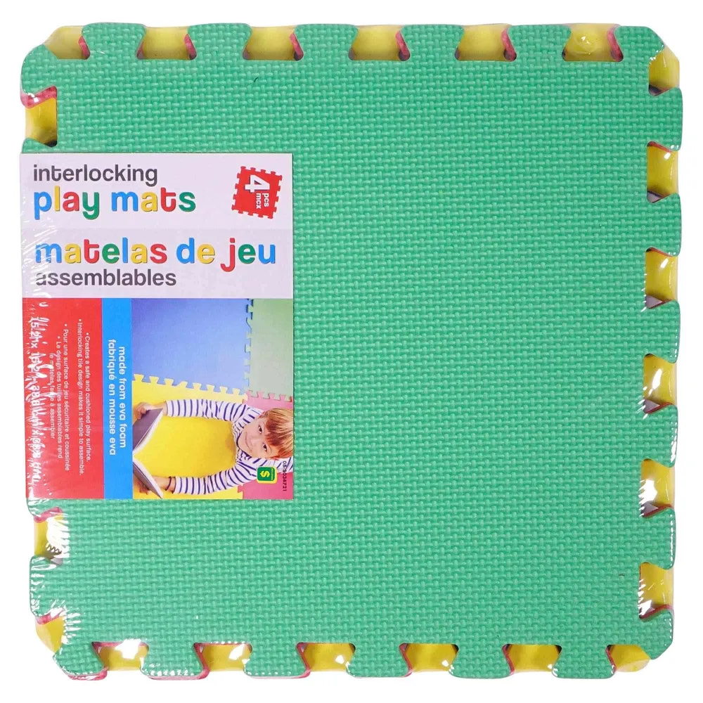 Dollarama Interlocking Play Mats 4PK (Assorted Colours) - Case of 12 |  Bramalea City Centre