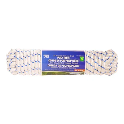All Purpose Diamond Braid Poly Rope (Assorted Colours) - Case of 12