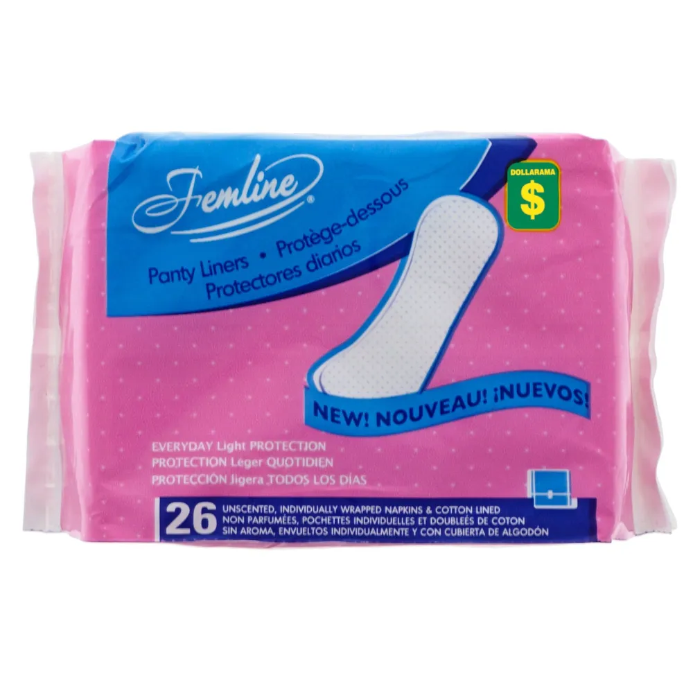 Dollarama Panty Liners 26PK - Case of 36