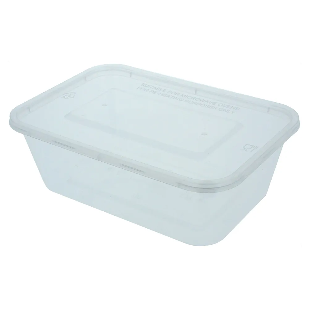 Pack of 20 - 750 ML. Microwave Disposable Food Storage Boxes