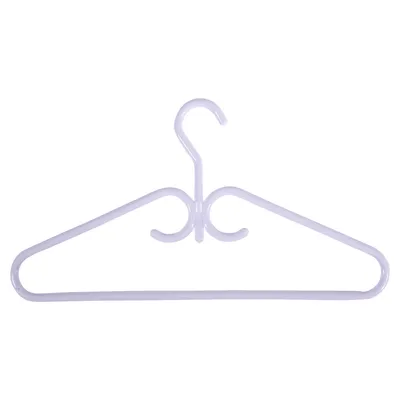 White heavy duty Plastic Hangers 4PK - Case of 24