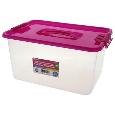 8.4L Storage box with clips on lid - Case of 18