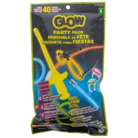 Glow Party Pack 40PK (Assorted Shapes and Colours) - Case of 24