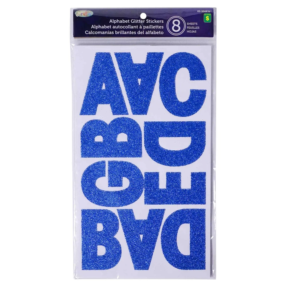 Dollarama 8 Sheets Alphabet Stickers (Assorted Colours) - Case of 12 |  Bramalea City Centre