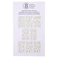 8 Sheets Alphabet Stickers (Assorted Colours) - Case of 12