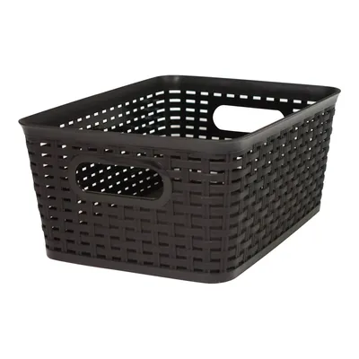 Large Plastic Woven Basket (Assorted Colours) - Case of 18