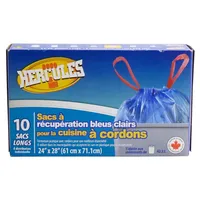 Clear Blue Recycling Kitchen Bags 10PK - Case of 24