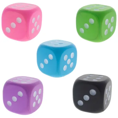 Giant Foam Dice (Assorted Colours) - Case of 12