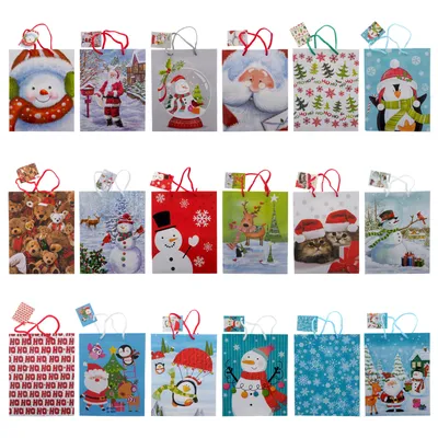 Christmas Medium Gift Bags - Case of 144
