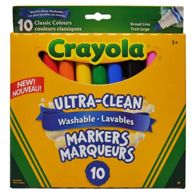 Crayola 10Pk Ultra Clean Broad Line - Case of 12