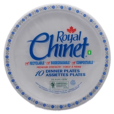 10Pk Disposable Dinner Plates - Case of 36