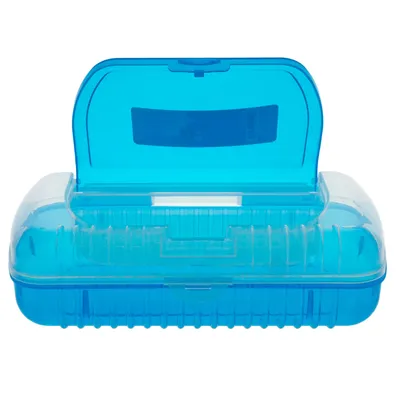 Section Hard Plastic Pencil Case - Case of 12