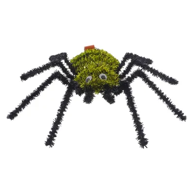 Tinsel Wired Halloween Spider - Case of 24