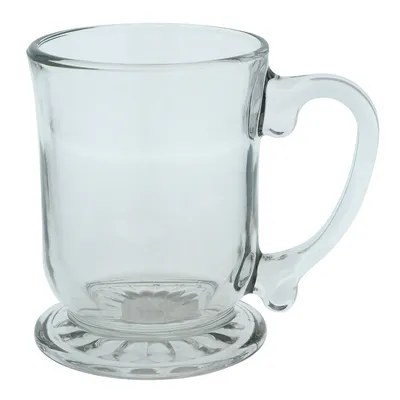 Glass Coffee Mug with Thick Round Base - Case of 24