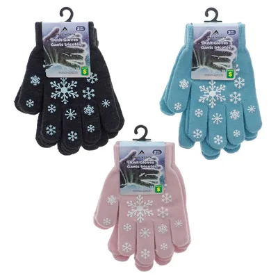 2Pk of Youth Knit Gloves - Case of 24