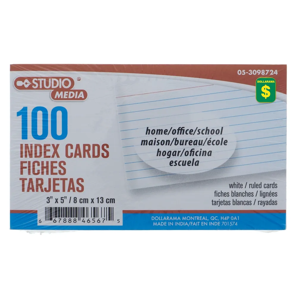 Dollarama Ligned Index Cards - Case of 24 | Bramalea City Centre