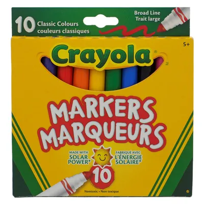10PK Crayola Classic Broad Line Markers - Case of 12