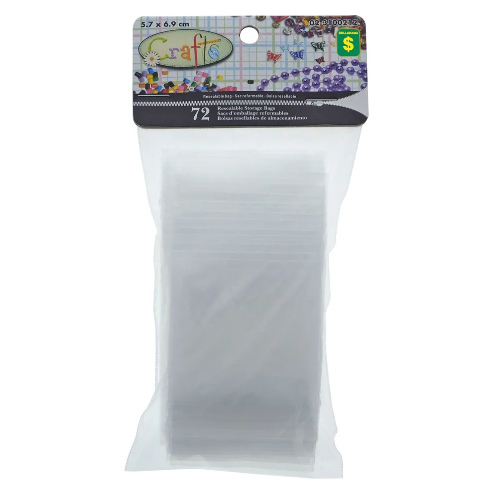 72Pk Resealable Small Craft Storage Bag - Case of 36
