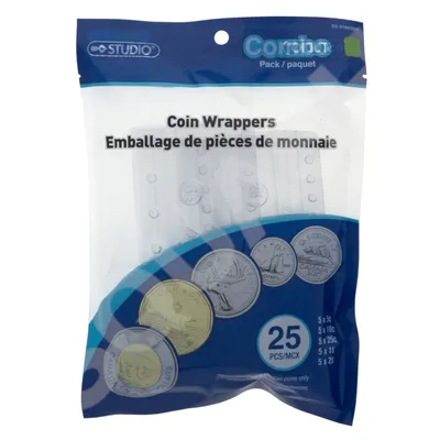 25Pk Plastic Coin Wrappers - Case of 36
