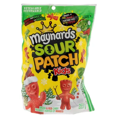 Maynards Sour Patch Kids Red and Green - Case of 12