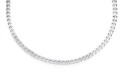 18'' Curb chain for women - Sterling silver. Color: silver | Doucet Latendresse