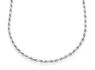 Rope chain bracelet 7'' - Sterling silver. Color: white | Doucet Latendresse