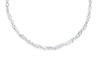 18'' Singapore Chain for ladies - Sterling silver. Color: silver | Doucet Latendresse