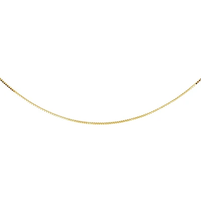 18'' Box chain - 10K yellow Gold. Color: yellow | Doucet Latendresse